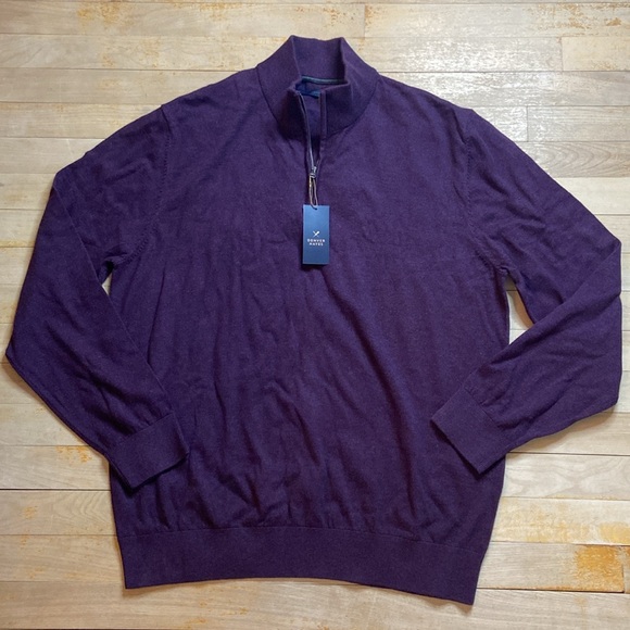 DENVER HAYES  Knit Half Zip Sweater Pullover Sweater - Picture 2 of 11